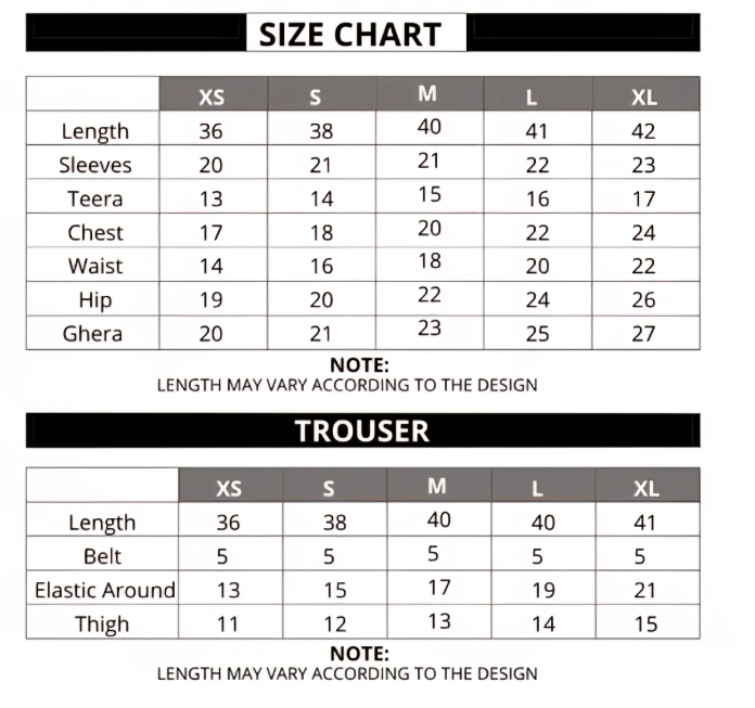 Lala Zar Suit 5 Days Stitching 50% Advance Payment