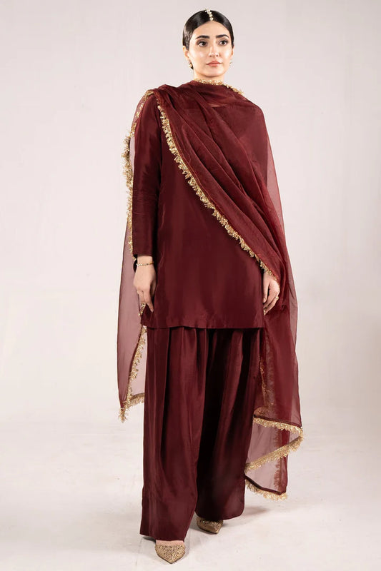 marron MK Suit 5 Days Stitching 50% Advance Payment