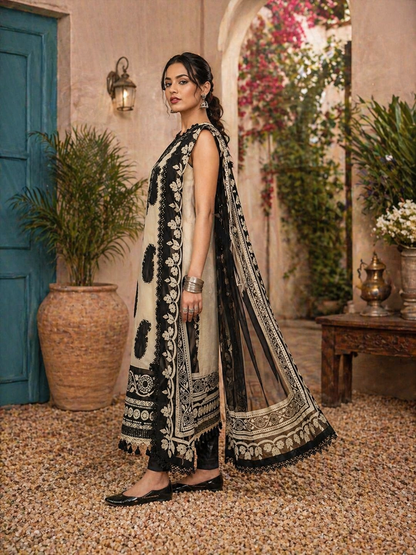 Unstitched Women Dress Lawn 100% Quality Samar's Fashion Trendy New Arrival Printed 3pc Dress For Women