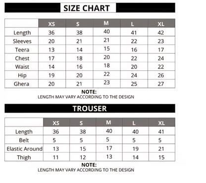 Rubie Suit 5 Days Stitching 50% Advance Payment