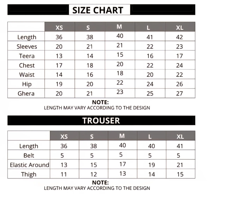 Cherry Suit 5 Days Stitching 50% Advance Payment