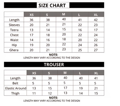 Cherry Suit 5 Days Stitching 50% Advance Payment