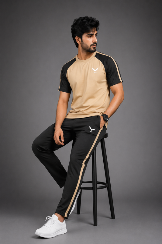 Premium Black and Skin Track Suit – Polyester Dri Fit