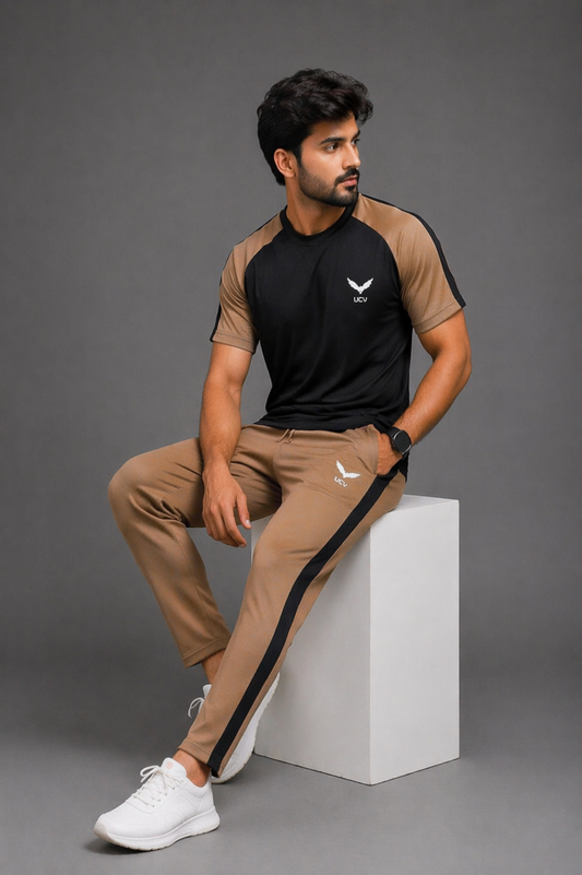 Premium Black and Skin Track Suit – Polyester Dri Fit