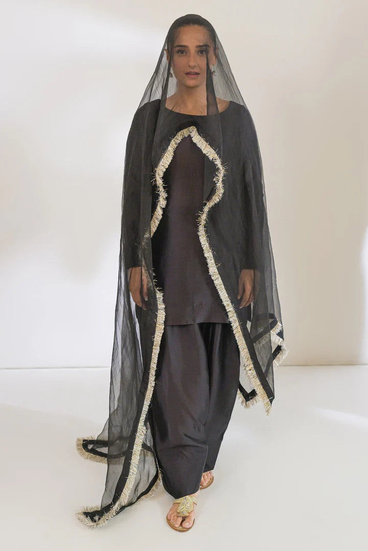 Black MK Suit 5 Days Stitching 50% Advance Payment